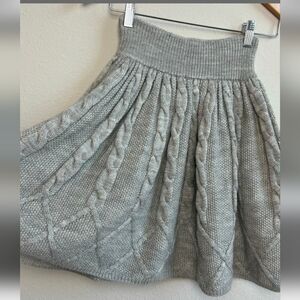 Gal Meets Glam Renee heather gray knit pleated skirt (S)